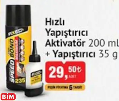 SGS HIZLI YAPIŞTIRICI AKTİVATÖR 200 ML + YAPIŞTIRICI 35 G